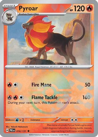 [PKM] Pyroar (016/131) (Poke Ball Pattern) [Scarlet & Violet: Prismatic Evolutions]