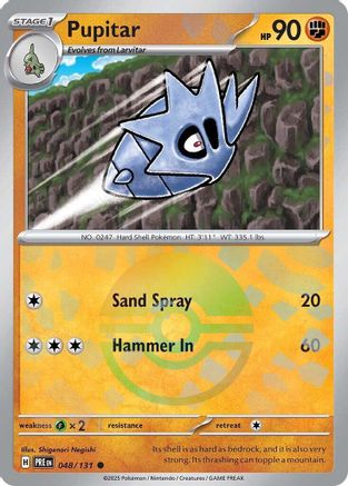 [PKM] Pupitar (048/131) (Poke Ball Pattern) [Scarlet & Violet: Prismatic Evolutions]