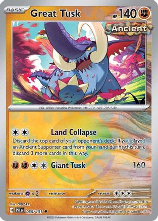 [PKM] Great Tusk (055/131) (Poke Ball Pattern) [Scarlet & Violet: Prismatic Evolutions]