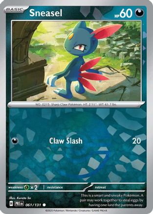 [PKM] Sneasel (061/131) (Poke Ball Pattern) [Scarlet & Violet: Prismatic Evolutions]