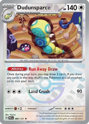 [PKM] Dudunsparce (080/131) (Poke Ball Pattern) [Scarlet & Violet: Prismatic Evolutions]