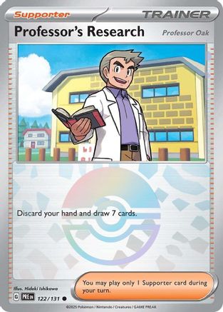 [PKM] Professor's Research (122/131) [Professor Oak] (Poke Ball Pattern) [Scarlet & Violet: Prismatic Evolutions]