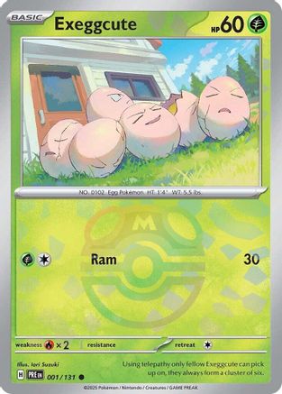 [PKM] Exeggcute (001/131) (Master Ball Pattern) [Scarlet & Violet: Prismatic Evolutions]