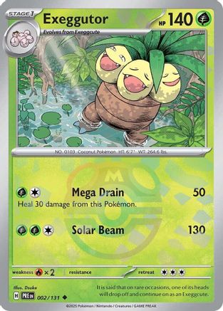 [PKM] Exeggutor (002/131) (Master Ball Pattern) [Scarlet & Violet: Prismatic Evolutions]