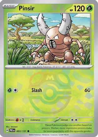 [PKM] Pinsir (003/131) (Master Ball Pattern) [Scarlet & Violet: Prismatic Evolutions]