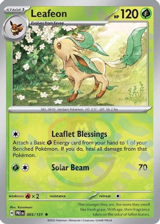 [PKM] Leafeon (005/131) (Master Ball Pattern) [Scarlet & Violet: Prismatic Evolutions]