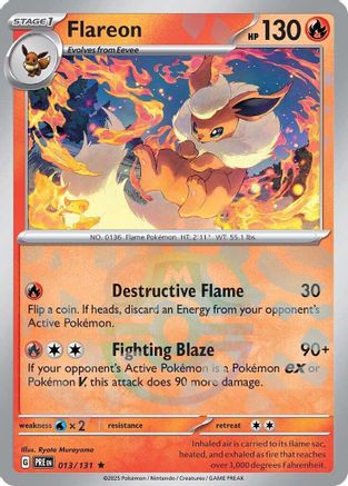 [PKM] Flareon (013/131) (Master Ball Pattern) [Scarlet & Violet: Prismatic Evolutions]