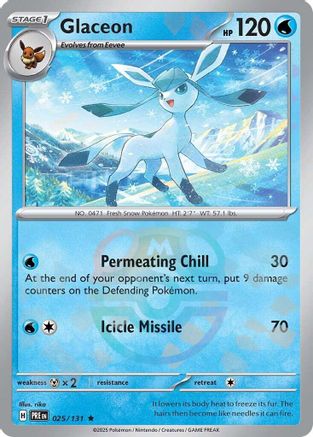 [PKM] Glaceon (025/131) (Master Ball Pattern) [Scarlet & Violet: Prismatic Evolutions]