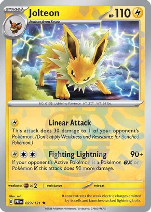 [PKM] Jolteon (029/131) (Master Ball Pattern) [Scarlet & Violet: Prismatic Evolutions]
