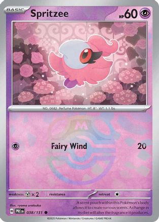 [PKM] Spritzee (038/131) (Master Ball Pattern) [Scarlet & Violet: Prismatic Evolutions]