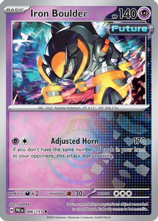 [PKM] Iron Boulder (046/131) (Master Ball Pattern) [Scarlet & Violet: Prismatic Evolutions]