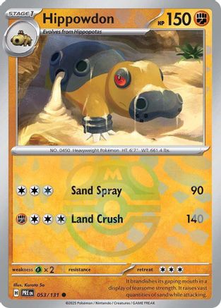 [PKM] Hippowdon (053/131) (Master Ball Pattern) [Scarlet & Violet: Prismatic Evolutions]