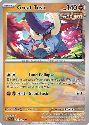 [PKM] Great Tusk (055/131) (Master Ball Pattern) [Scarlet & Violet: Prismatic Evolutions]