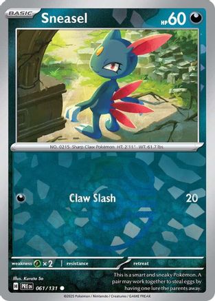 [PKM] Sneasel (061/131) (Master Ball Pattern) [Scarlet & Violet: Prismatic Evolutions]