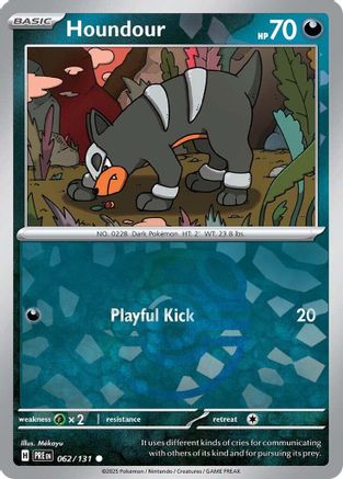[PKM] Houndour (062/131) (Master Ball Pattern) [Scarlet & Violet: Prismatic Evolutions]