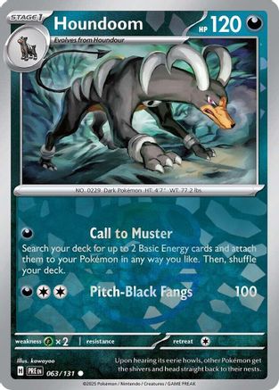 [PKM] Houndoom (063/131) (Master Ball Pattern) [Scarlet & Violet: Prismatic Evolutions]