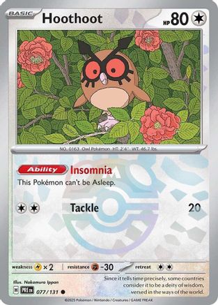 [PKM] Hoothoot (077/131) (Master Ball Pattern) [Scarlet & Violet: Prismatic Evolutions]