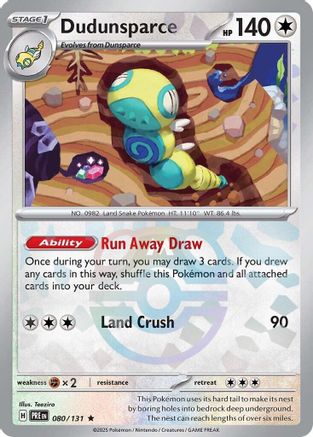 [PKM] Dudunsparce (080/131) (Master Ball Pattern) [Scarlet & Violet: Prismatic Evolutions]