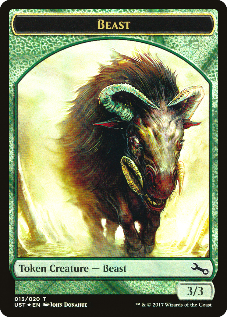 {T} Beast // Beast Double-sided Token [Unstable Tokens][TUST 013] - Misty Mountain Games