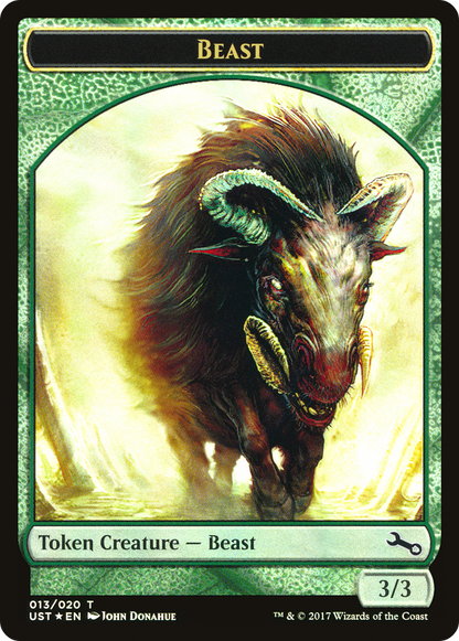 {T} Beast // Beast Double-sided Token [Unstable Tokens][TUST 013] - Misty Mountain Games