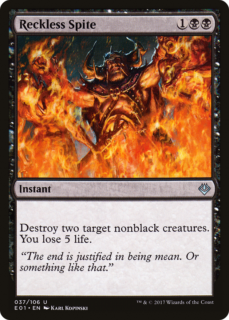 {C} Reckless Spite [Archenemy: Nicol Bolas][E01 037]