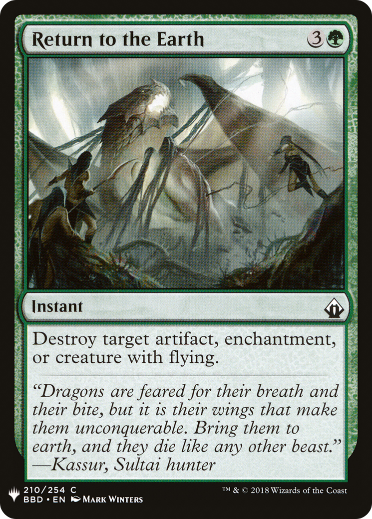 {C} Return to the Earth [Mystery Booster][LS BBD 210]