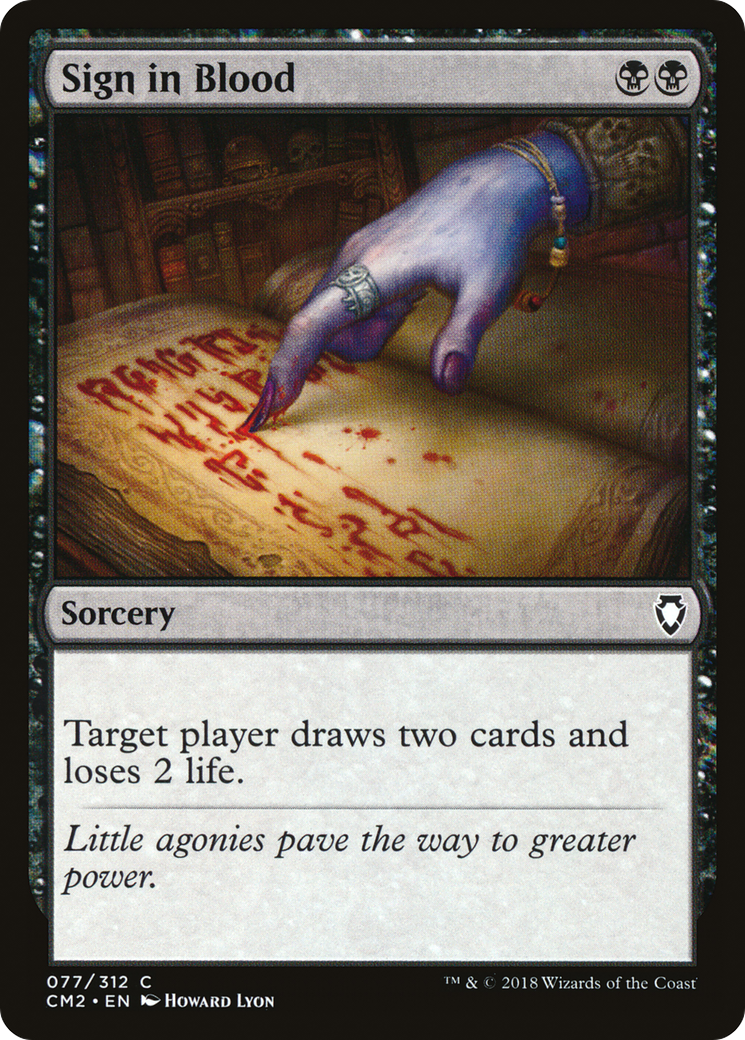 {C} Sign in Blood [Commander Anthology Volume II][CM2 077]