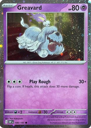 [PKM] Greavard (100/197) (Cosmos Holo) (Deck Exclusive) [Scarlet & Violet: Obsidian Flames]
