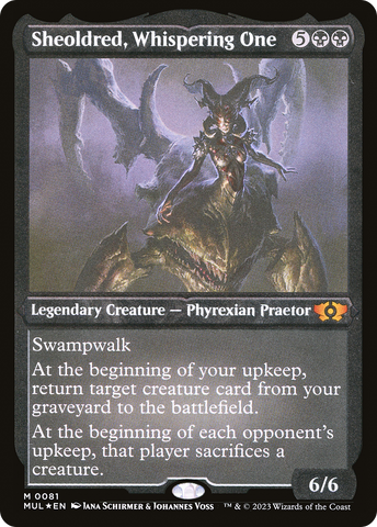 {R} Sheoldred, Whispering One (Foil Etched) [Multiverse Legends][MUL 081]