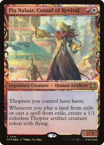 {R} Pia Nalaar, Consul of Revival (Showcase Halo Foil) [March of the Machine: The Aftermath][MAT 221]