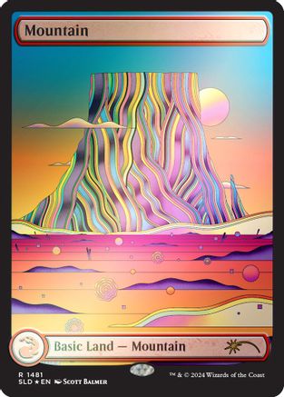 {B}[RBF SLD 1481] Mountain (1481) (Rainbow Foil) [Secret Lair Drop Series]