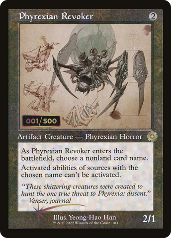 {R} Phyrexian Revoker (Schematic) (Serial Numbered) [The Brothers' War Retro Artifacts][BRR 103]