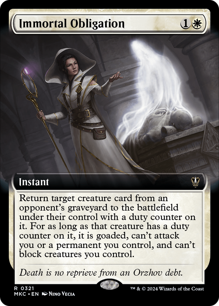 {R} Immortal Obligation (Extended Art) [Murders at Karlov Manor Commander][MKC 321]
