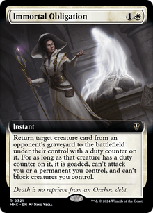{R} Immortal Obligation (Extended Art) [Murders at Karlov Manor Commander][MKC 321]