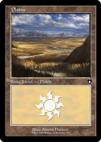 {B} Plains (437) (Retro) [Commander Masters][CMM 437]