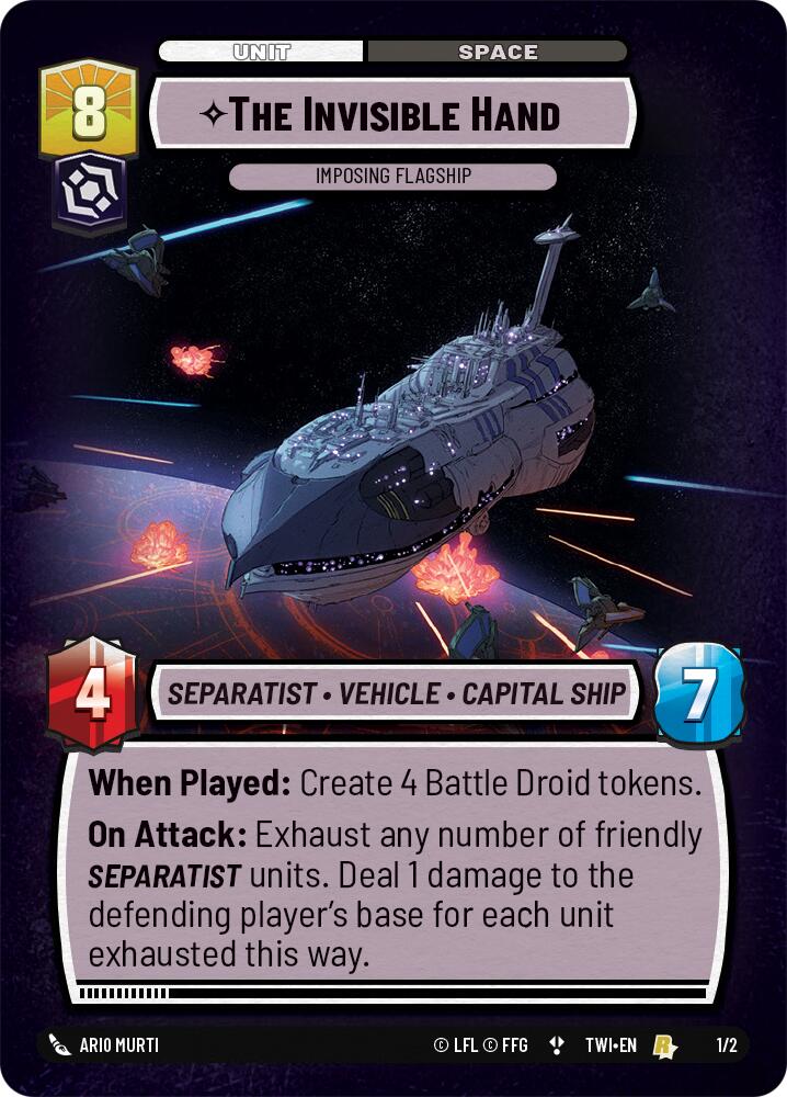 {SW-R}The Invisible Hand - Imposing Flagship (Store Showdown) (1/2) [Twilight of the Republic Planetary Qualifier Promo]