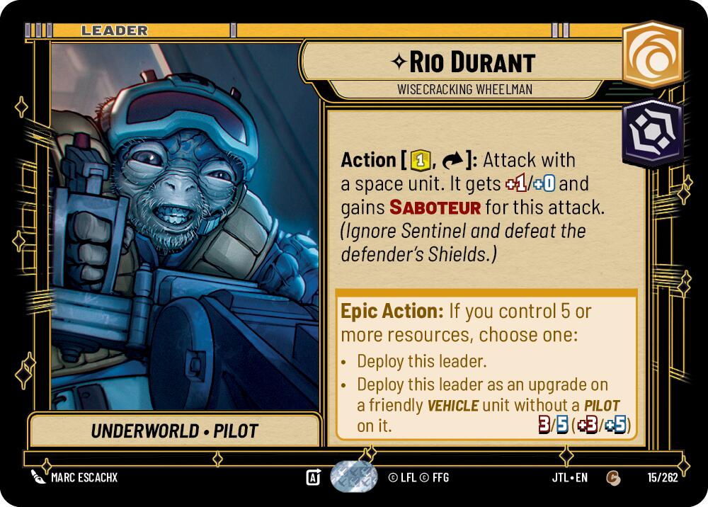 {SW-LD}Rio Durant - Wisecrack Wheelman (015/257) [Jump to Lightspeed]