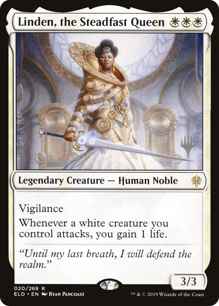 {R} Linden, the Steadfast Queen (Promo Pack) [Throne of Eldraine Promos][PP ELD 020]