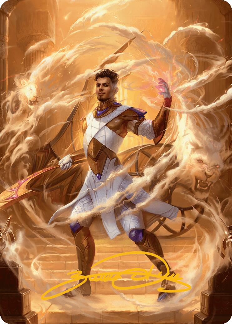 {A} Basri, Tomorrow's Champion Art Card (Gold-Stamped Signature) [Aetherdrift Art Series][GS ADFT 009]