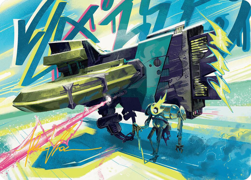 {A} Salvation Engine Art Card (Gold-Stamped Signature) [Aetherdrift Art Series][GS ADFT 036]