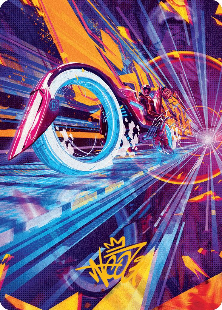{A} Spotcycle Scouter Art Card (Gold-Stamped Signature) [Aetherdrift Art Series][GS ADFT 037]