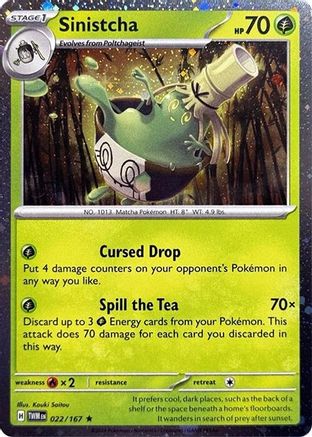 [PKM] Sinistcha (Cosmos Holo) (022/167) Holofoil [Blister Exclusives]