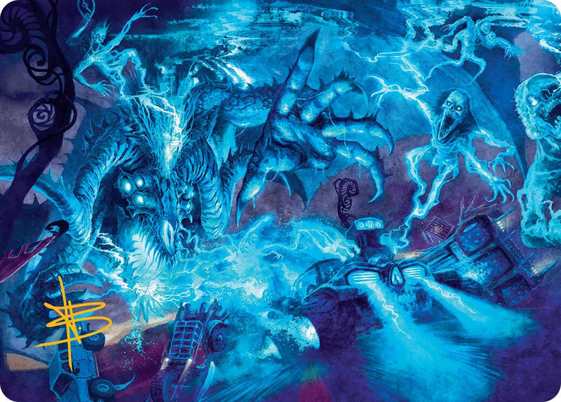 {A} The Speed Demon Art Card (Gold-Stamped Signature) [Aetherdrift Art Series][GS ADFT 018]