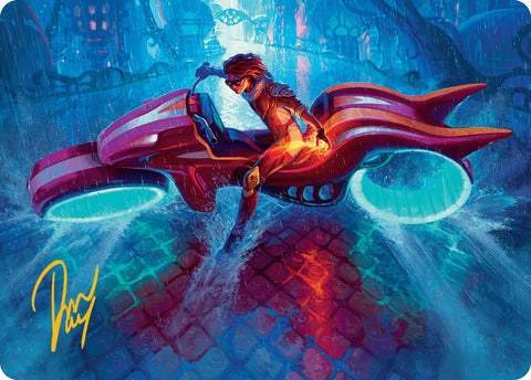 {A} Chandra, Spark Hunter Art Card (Gold-Stamped Signature) [Aetherdrift Art Series][GS ADFT 020]