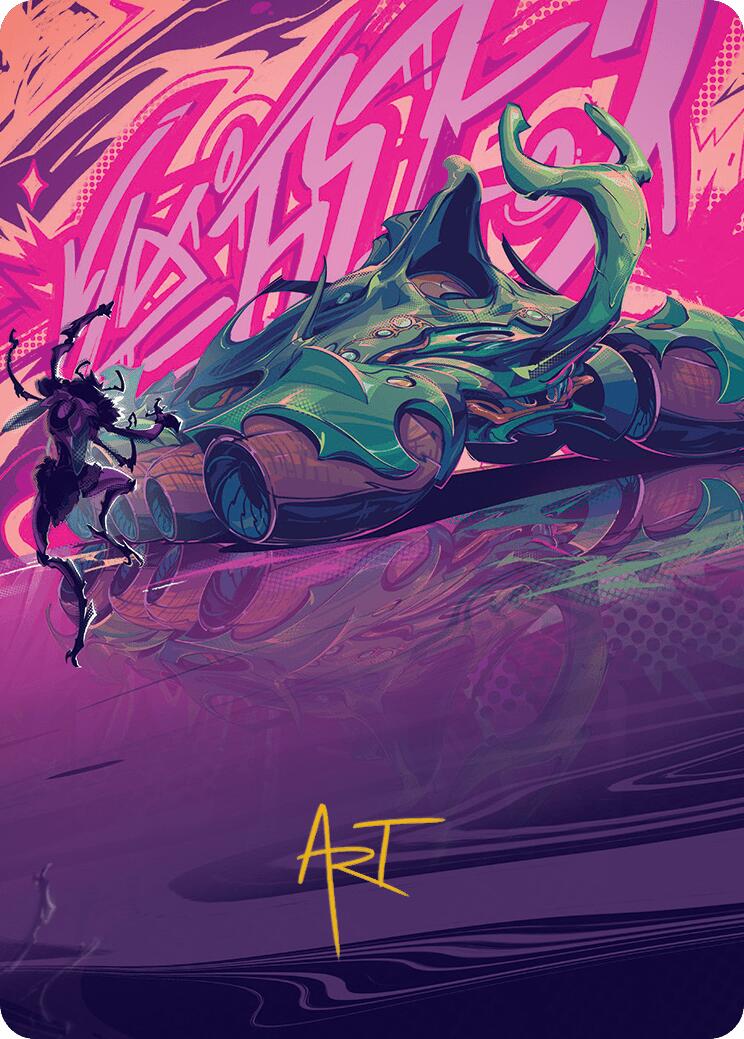 {A} Earthrumbler Art Card (Gold-Stamped Signature) [Aetherdrift Art Series][GS ADFT 042]