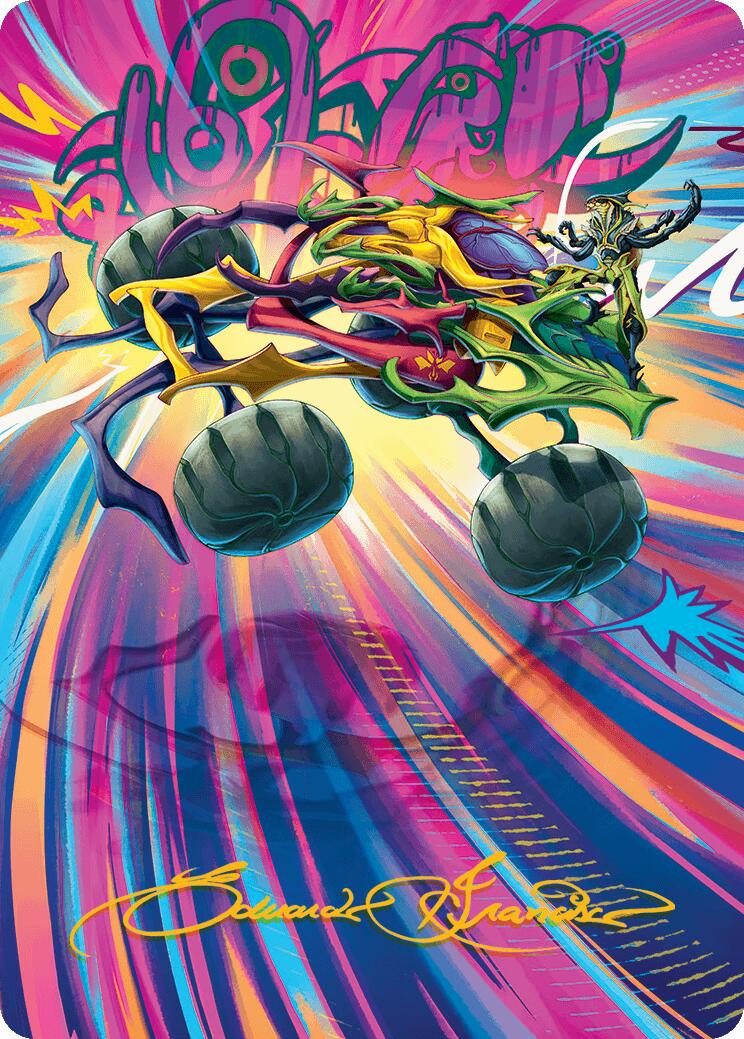 {A} Thunderous Velocipede Art Card (Gold-Stamped Signature) [Aetherdrift Art Series][GS ADFT 043]