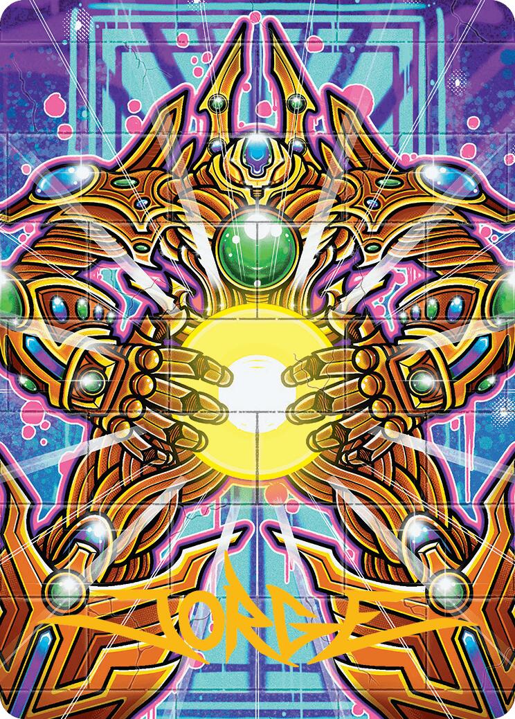 {A} Brightglass Gearhulk Art Card (Gold-Stamped Signature) [Aetherdrift Art Series][GS ADFT 053]