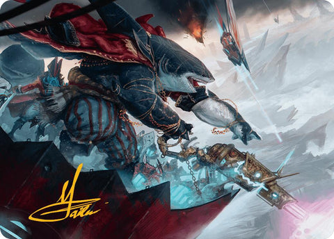 {A} Captain Howler, Sea Scourge Art Card (16/54) (Gold-Stamped Signature) [Aetherdrift Art Series][GS ADFT 016]