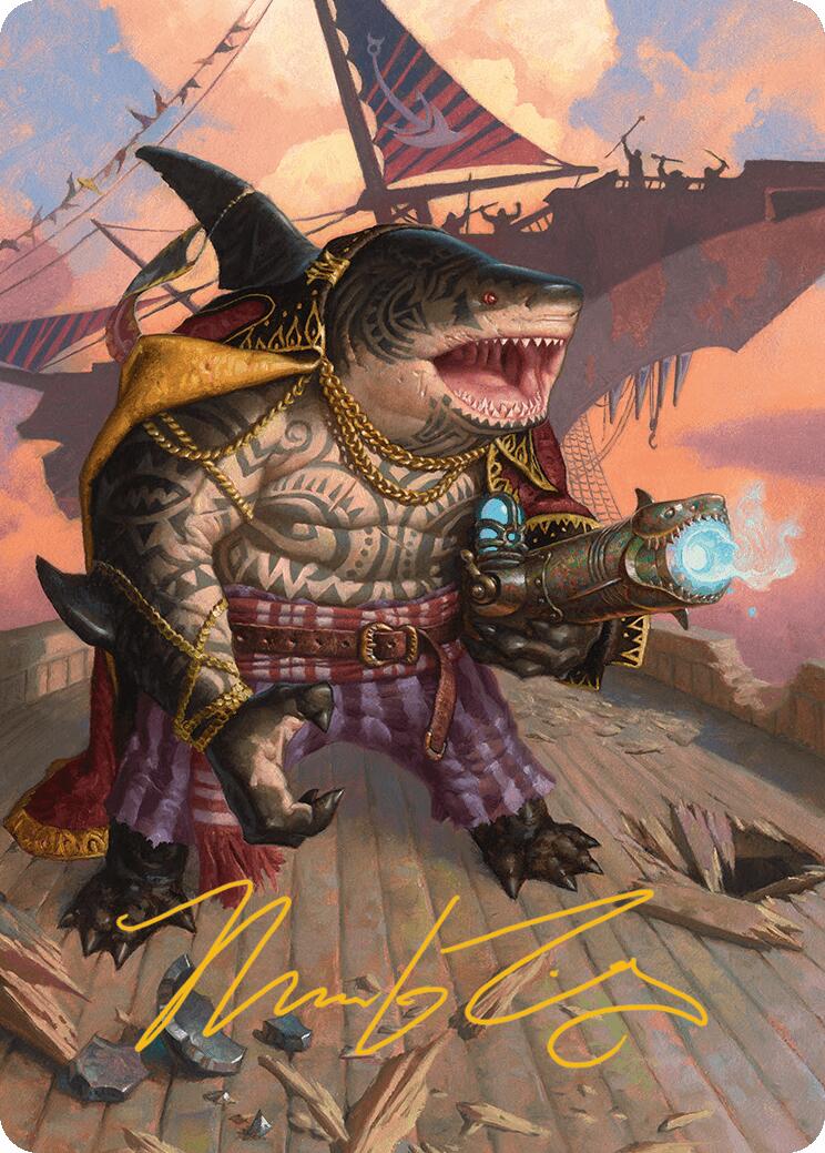 {A} Captain Howler, Sea Scourge Art Card (4/54) (Gold-Stamped Signature) [Aetherdrift Art Series][GS ADFT 004]