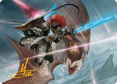 {A} Caradora, Heart of Alacria Art Card (14/54) (Gold-Stamped Signature) [Aetherdrift Art Series][GS ADFT 014]